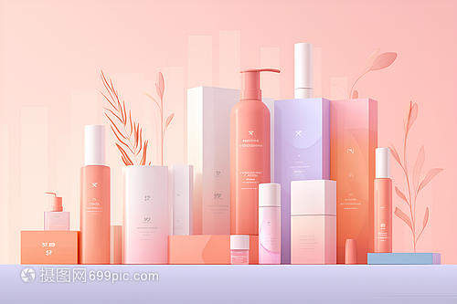 精致整齊的護膚品展示 美學(xué)與效用的完美交融